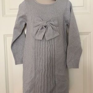 Hanna Andersson Silver Sweater Dress 100