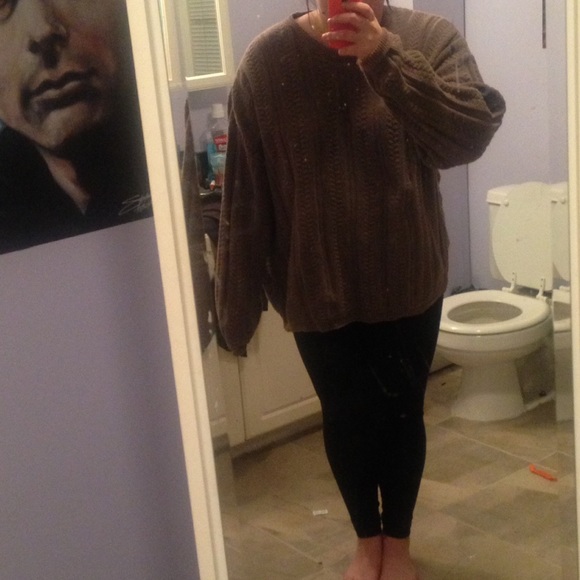 Mauve Oversized Knit Vintage Sweater - Picture 3 of 3
