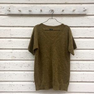 Long and cozy short sleeve wool J Crew sweater