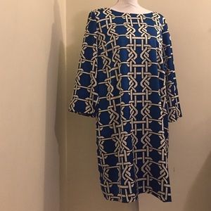 The Limited Blue/White Print Shift Dress