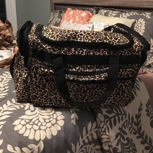 Leopard duffle bag