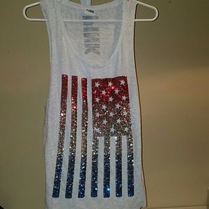 Pink 4th of July tank top