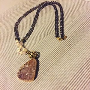 Large Fabulina Druzy necklace