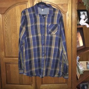 Element long sleeve button up men's shirt