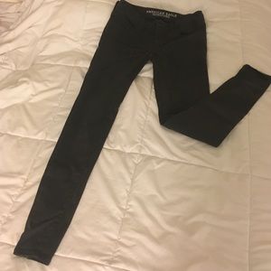 American eagle super stretch olive jeggings