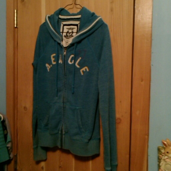 Small Blue American Eagle Outfitters Zip Hoodie - Picture 1 of 3