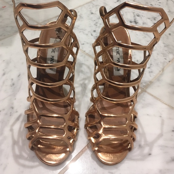Rose gold steve madden heels