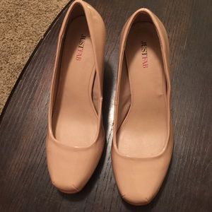 JustFab Nude Pumps