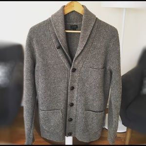 J. Crew Men's Lambswool 3-Pocket Cardigan Sweater