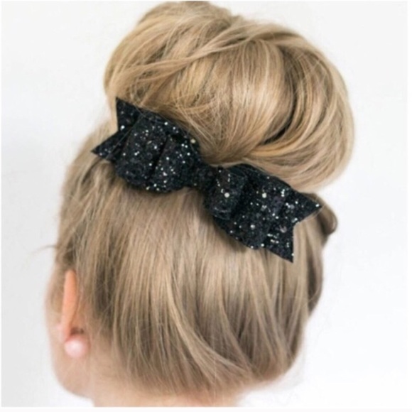  HP  Glitter Fabric Bow Hair Barrette - Picture 5 of 8