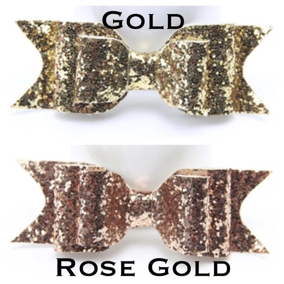  HP  Glitter Fabric Bow Hair Barrette - Picture 3 of 8