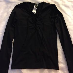 Black crisscross long sleeve