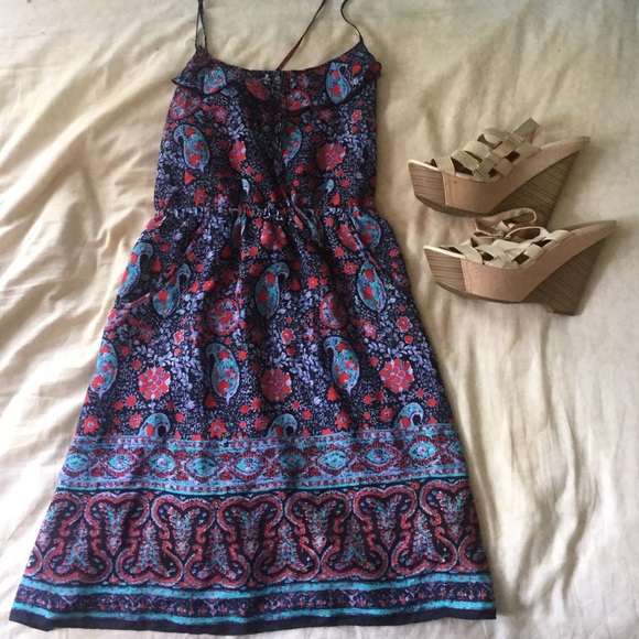 American Eagle floral and paisley sundress! - Picture 1 of 3