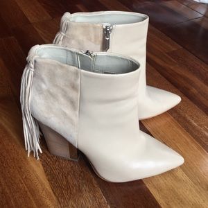 Sam Edelman cream Tassel Booties