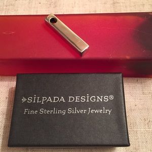 Silpada Sterling Silver bar pendant Retired