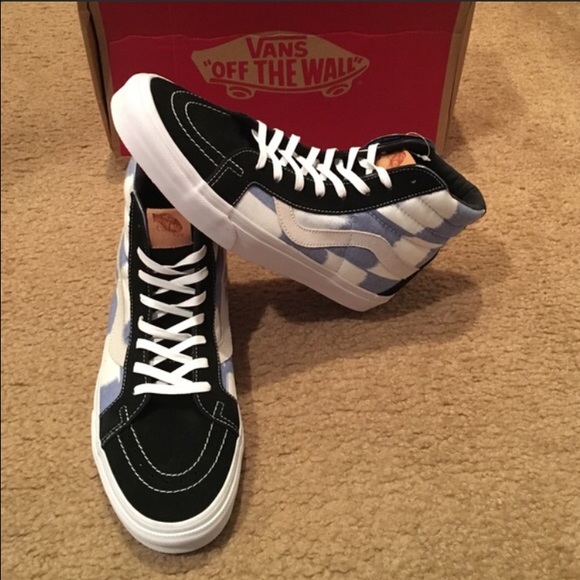 vans sk8 hi reissue ca glitch checkerboard black vans sk8 hi reissue ca glitch checkerboard black