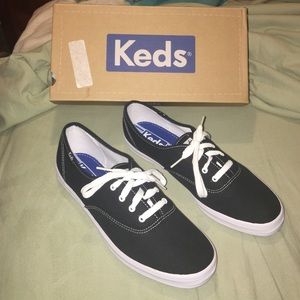 Black and white Keds