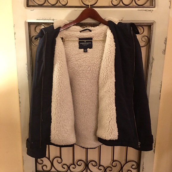 SOLD - Navy American Eagle Jacket. - Picture 3 of 4