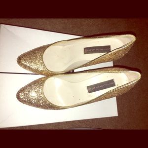Steven by Steve Madden "Porscha" Gold Pumps Sz 8