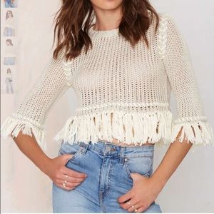 For Love &a Lemons Fringe Sweater