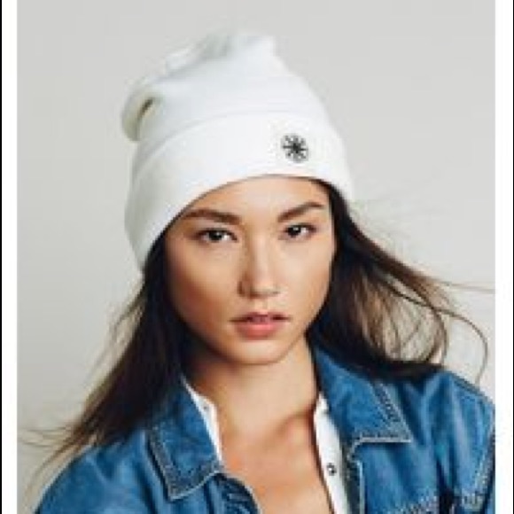 Free People ivory compass winter hat - Picture 2 of 4