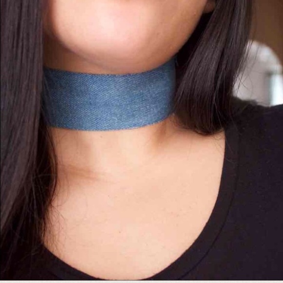 🌿 Denim Jeans Choker - Picture 2 of 2