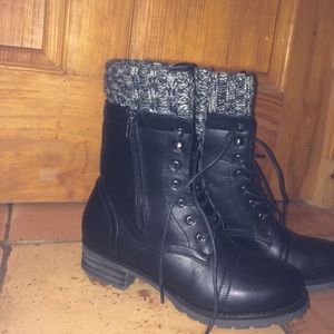 Black Combat Boots (Never Worn)