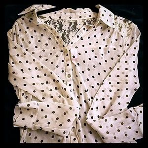 Sheer Polka-dot Blouse