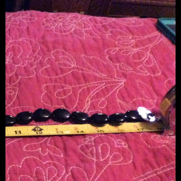 Nice necklace with large, glossy black, beads - Picture 3 of 3