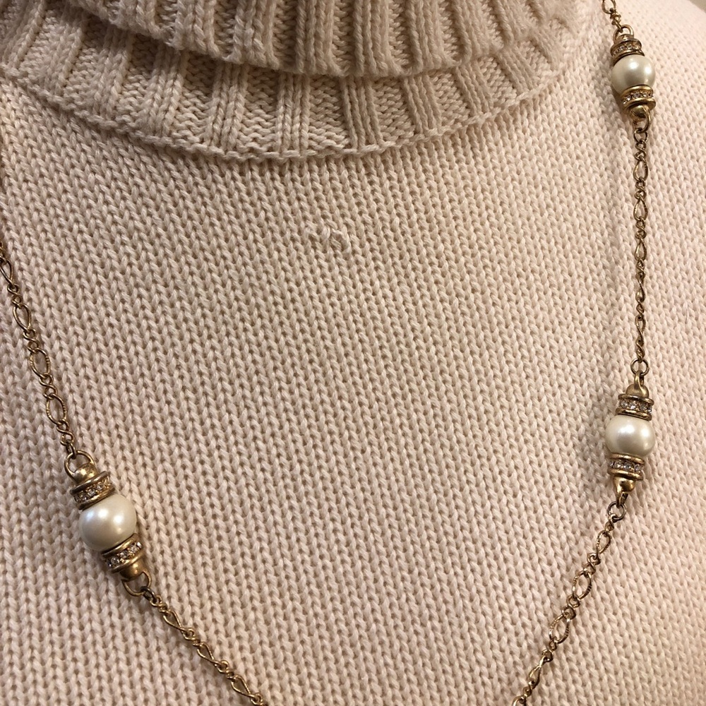 LOFT Cream Turtleneck Sweater with Button Detail - Picture 2 of 8