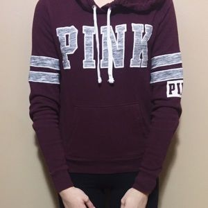 Maroon and Grey PINK Sweatshirt