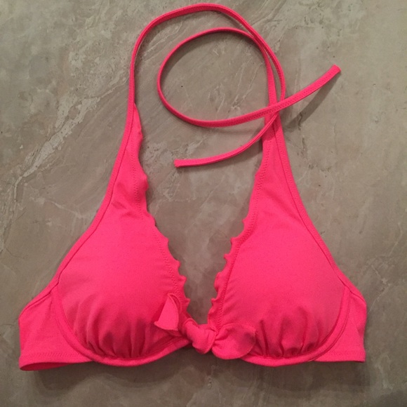 VS Ruffle Pink Bikini Top