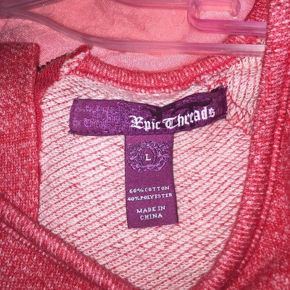 Red Top with Subtle Ruffles - Picture 3 of 3