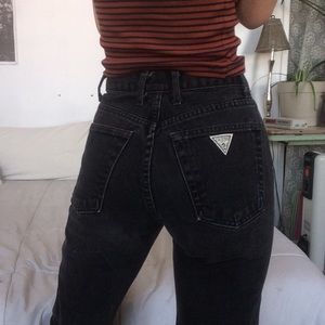 Vintage Deadstock High Waist Black Guess Jeans