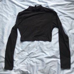 Forever 21 High neck black crop top