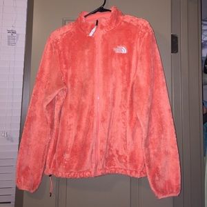 Bright Orange North Face Fleece Jacket