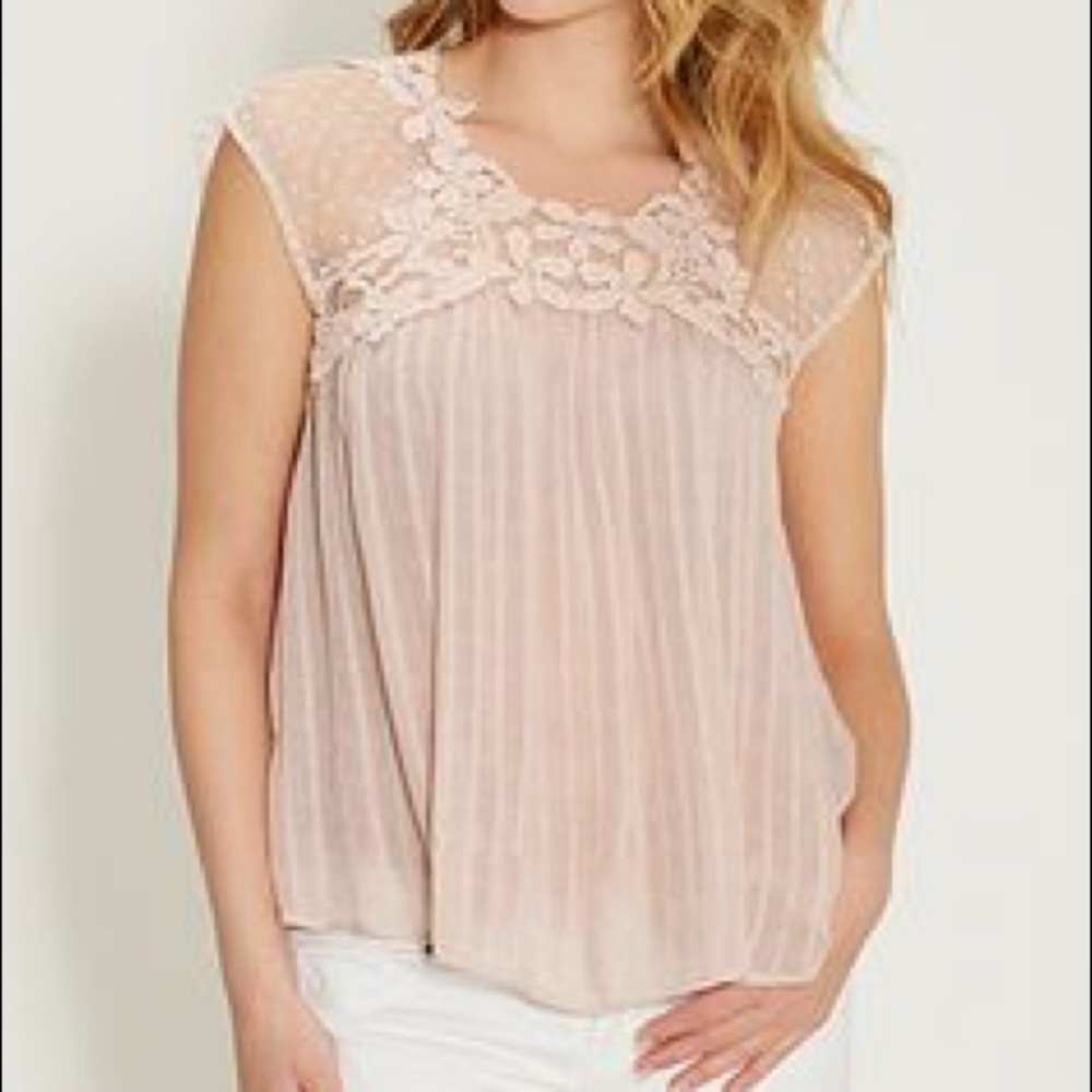 Lace baby doll tunic