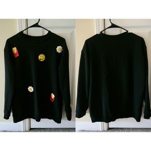 F21 Patched Sweater