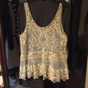 Express lace tank top