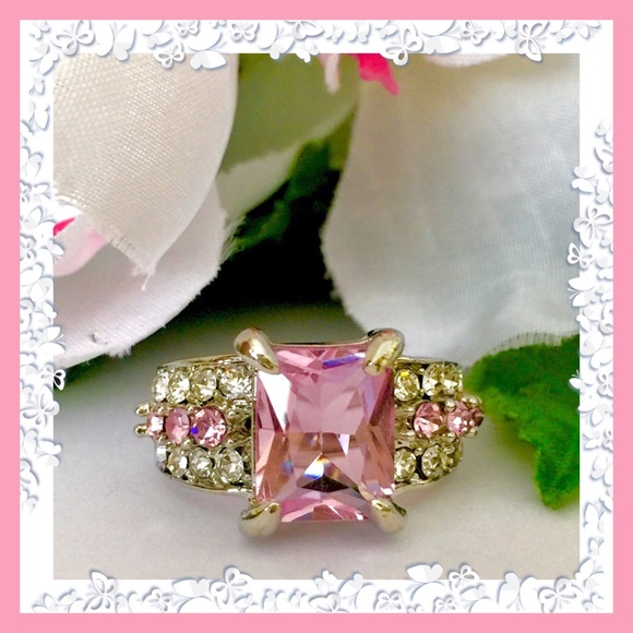 🌺🌴🌺 NWOT:  PINK TOPAZ GEMSTONE RING 🌺🌴🌺 - Picture 2 of 4