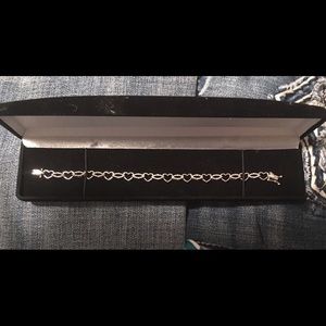 Silver heart and diamond bracelet..only worn twice