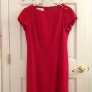Evan Picone red cocktail dress size 8