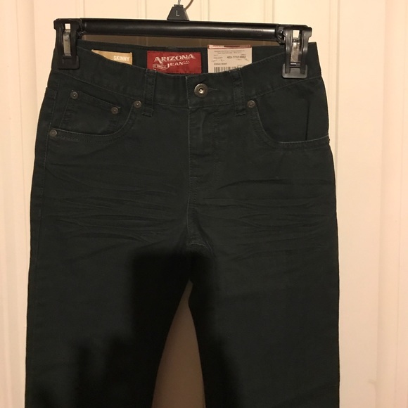 NWT Arizona Jean Co Boys Skinny Denim Jeans 8 REG - Picture 1 of 5