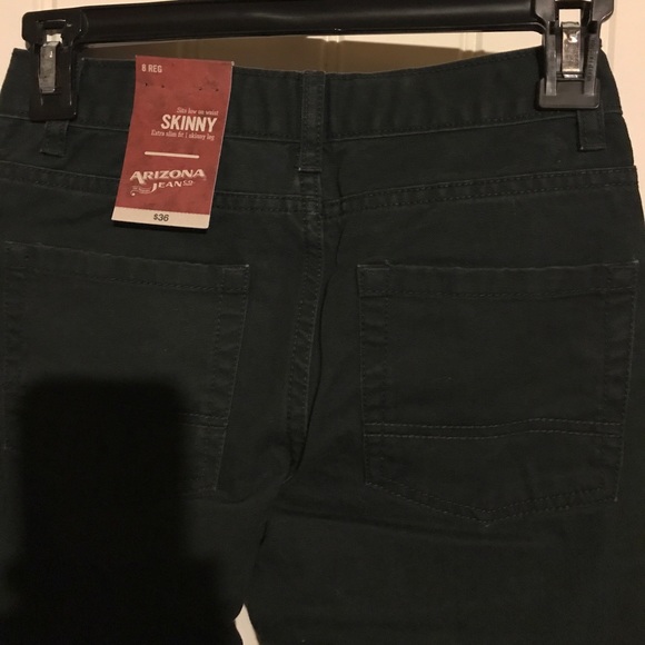 NWT Arizona Jean Co Boys Skinny Denim Jeans 8 REG - Picture 3 of 5