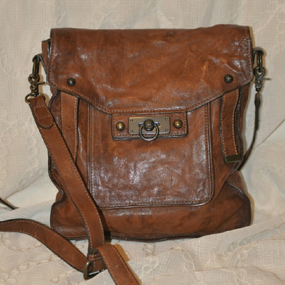 FRYE HANDBAG, Cognac Crossbody with Dust Bag