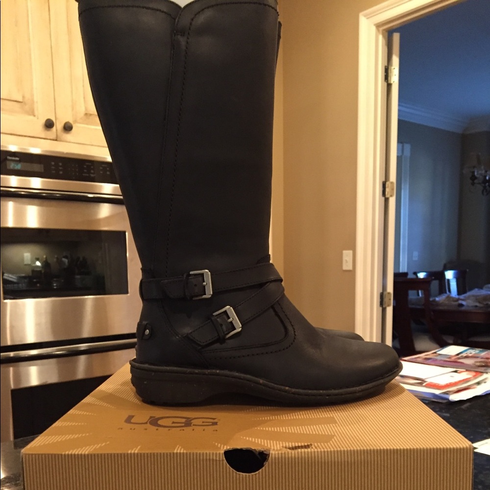 UGG Leather Shearling-lined Boots