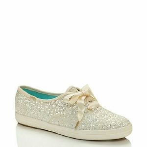Keds Kate Spade Cream Glitter Sneakers