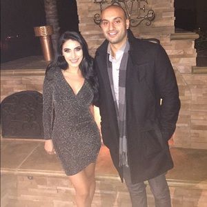 Dark gray glitter dress