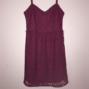 Maroon dress, nice design