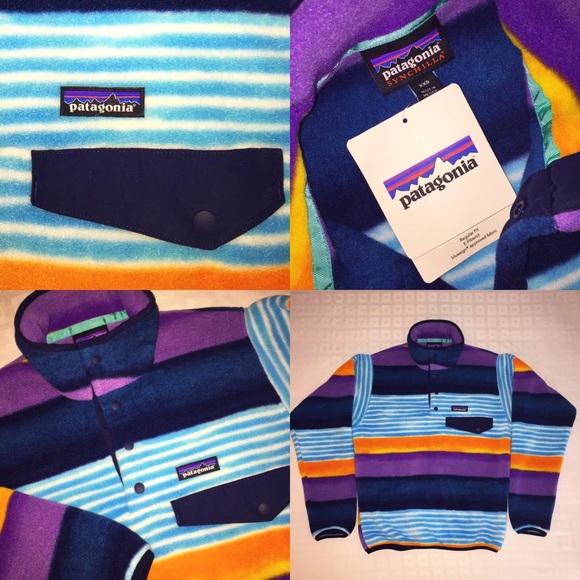 💕Patagonia💕Synchilla Fitz Stripe Navy XXS - Picture 3 of 4
